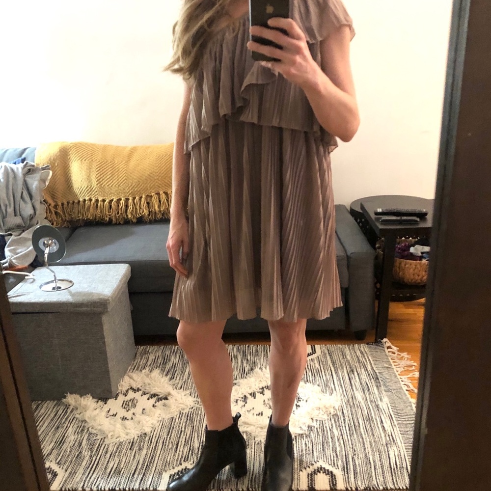 Pleated One Shoulder Dress - Picture 4 of 8